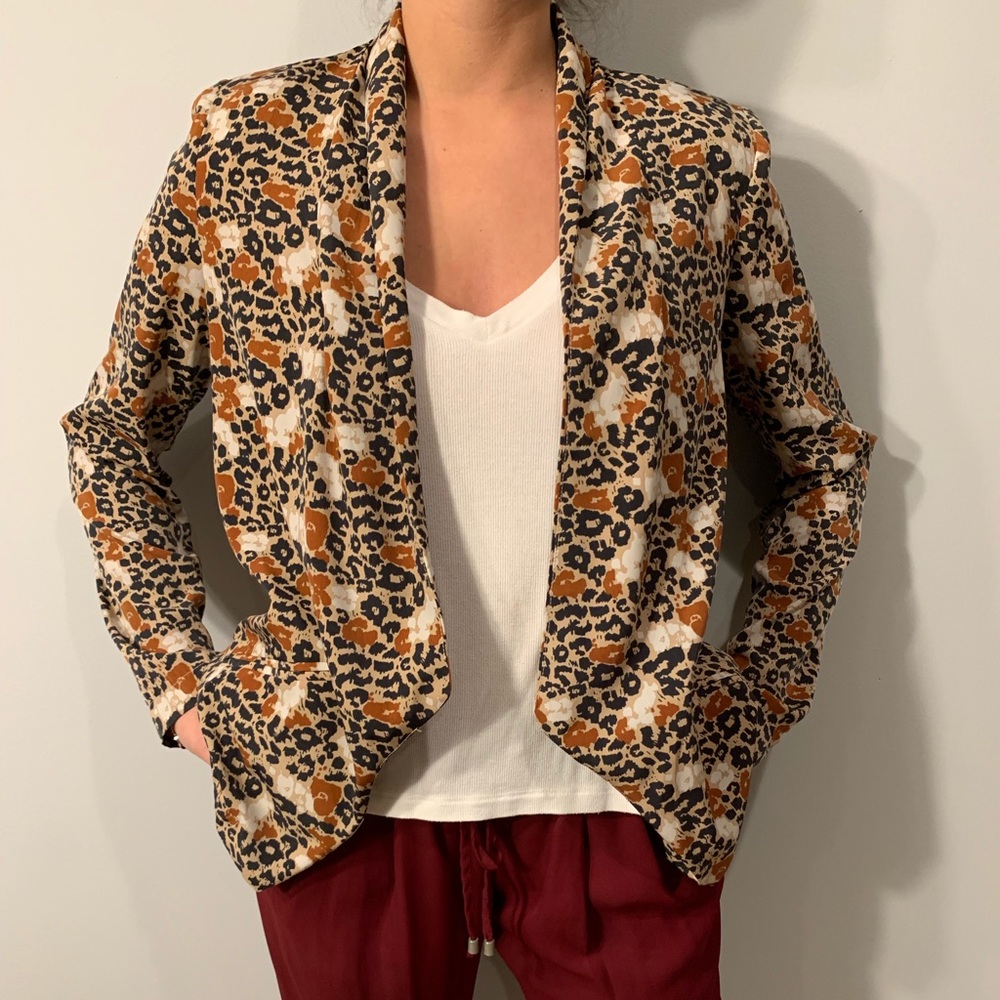 Leopard Print Blazer